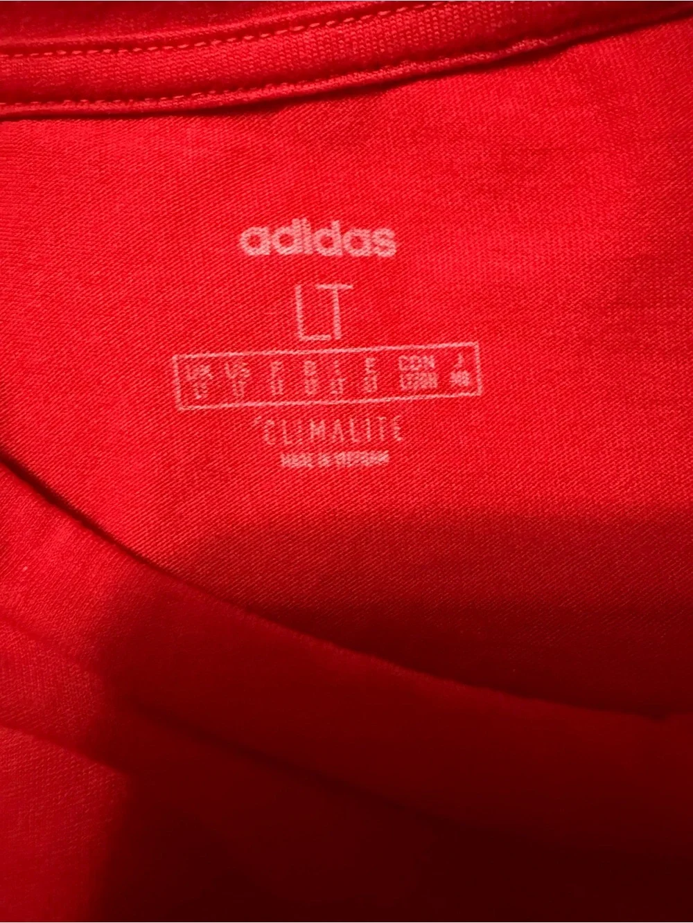 Adidas Men's Red Short-Sleeve Performance T-Shirt LT